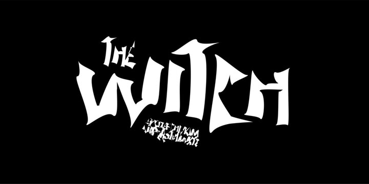 Witch Horror Scary Font Logo Uneven Alphabet Vector Silly Letter Set Modern Typography, Rough Typographic Design for Punk Cinema Poster Headline, Thrill Calligraphy, Destroy Fonts. Vector Typeface