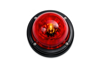 Red emergency light illustration for safety and security design projects