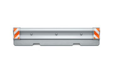 Safety barrier with red stripe for construction site security and transportation projects