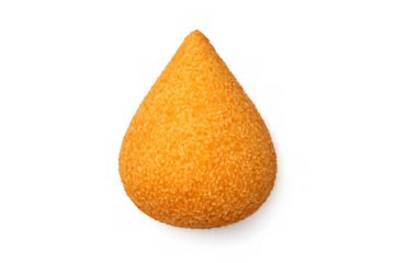 Golden crispy snack on gradient background for digital art design