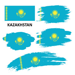 Set of flags of Kazakhstan