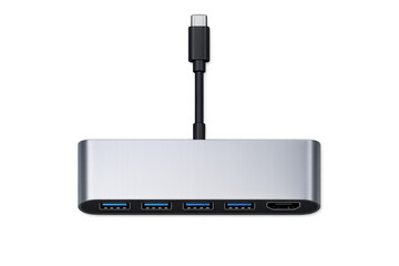 Usb hub with multiple ports for efficient device connectivity and cable management