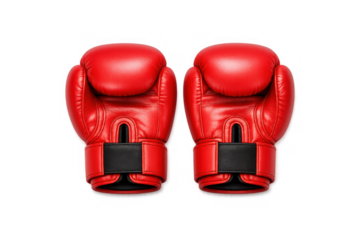 Vibrant red boxing gloves for sports training and fitness motivation