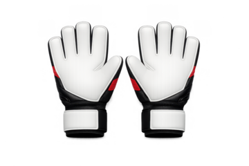 Goalkeeper gloves on minimalist background for sports design and promotional material