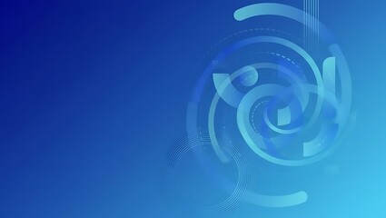 Modern Blue Abstract Technology Background with Circular Elements