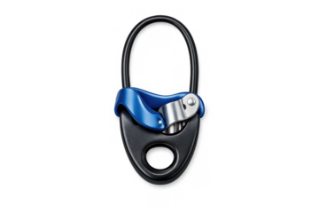 Minimalist belay device design for climbing safety gear and equipment illustration