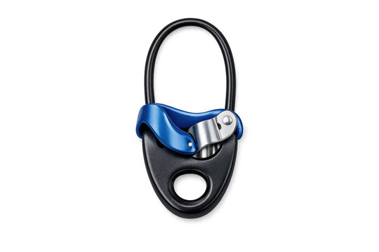 Minimalist belay device design for climbing safety gear and equipment illustration