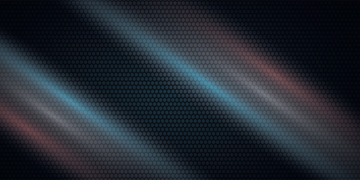 Futuristic dark carbon fiber background with glowing blue and red neon light lines. Abstract high-tech gaming wallpaper for e-sports or stream overlays