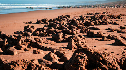 sand beach in the morning