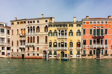 Naklejka premium Architecture of Cannagerio sestiere facing Grand canal, Venice, Italy