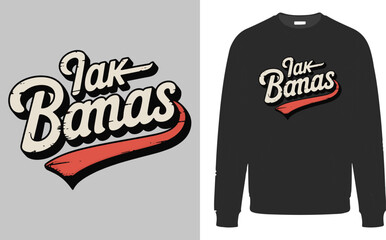 Jak banas logo design on black sweatshirt © Akramul