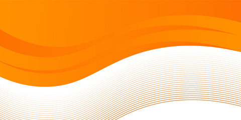 Vector orange line background curve element with white space for text and message design, overlapping layers, vector