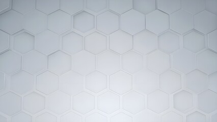 Fototapeta premium Fondo o papel tapiz hexagonal abstracto blanco brillante - 3d renderizado