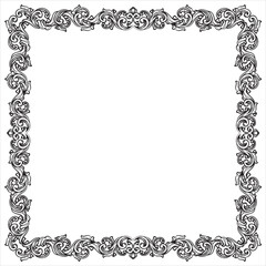 Luxury Classic Floral Frame For Wedding Design