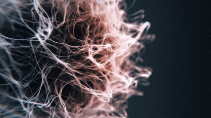 Abstract energy lines flow on dark