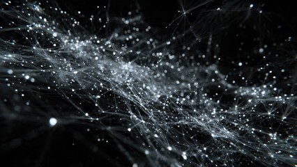 Abstract network connecting dots and lines