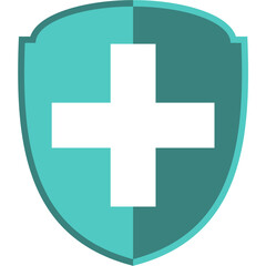 Obraz premium Shield Icon with Plus Sign