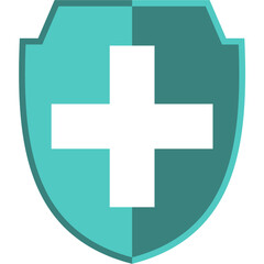 Obraz premium Shield Icon with Plus Sign