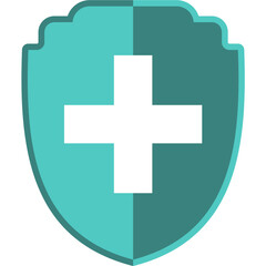 Obraz premium Shield Icon with Plus Sign