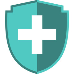 Obraz premium Shield Icon with Plus Sign