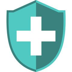 Obraz premium Shield Icon with Plus Sign