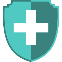 Obraz premium Shield Icon with Plus Sign