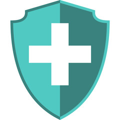 Obraz premium Shield Icon with Plus Sign