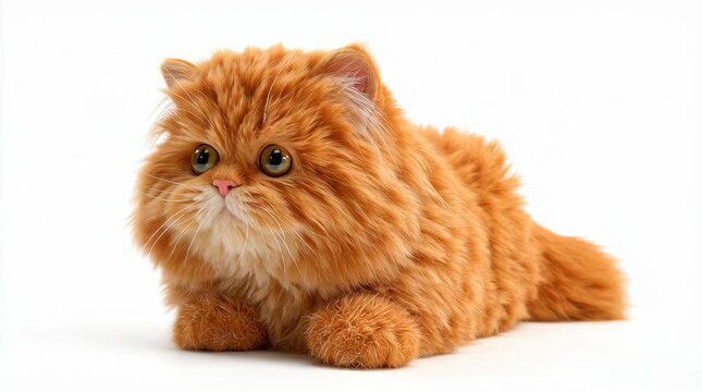 persian cat isolated on white