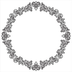 Antique Royal Ornamental Round Border Design