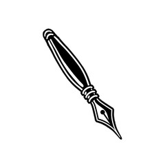 Fototapeta premium Classic elegant ink pen illustration for creative writing, historical documents, and artistic expression design resource
