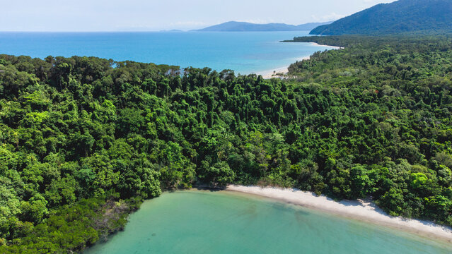 Aerial view of Cap tribulation, Queensland, Australia