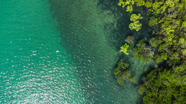 Aerial view of Cap tribulation, Queensland, Australia