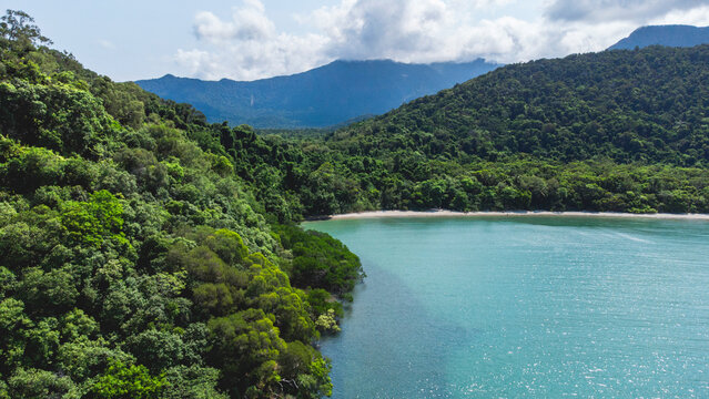 Aerial view of Cap tribulation, Queensland, Australia