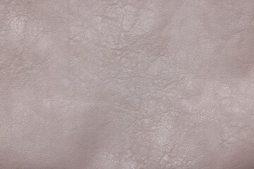 Texture of natural beige leather as background, top view