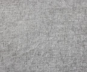 Texture of light grey fabric as background, top view