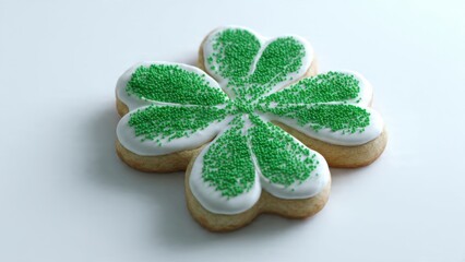 St. Patrick's Day Shamrock Cookie
