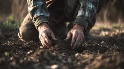 Farmer working in the field