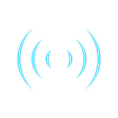 Obraz premium Blue sound wave icon isolated on transparent background