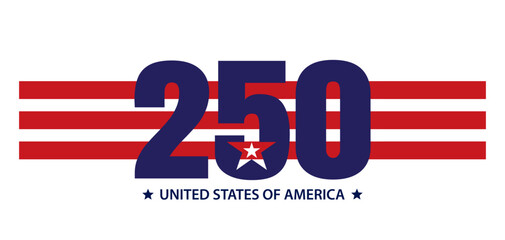 USA 250 Years Background Logo