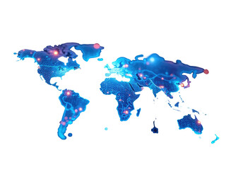 Fototapeta premium A detailed map with numerous dots representing various locations
