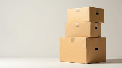 Fototapeta premium boxes on a plain background