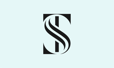 ST Letter Minimalist Logo Vector Illustration , Initial Logo Design