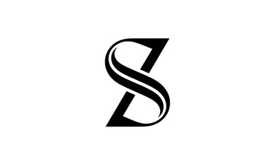 SZ Letter Minimalist Logo Vector Illustration , Initial Logo Design