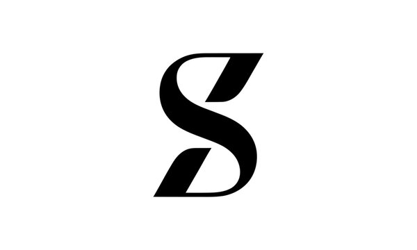 SZ Letter Minimalist Logo Vector Illustration , Initial Logo Design