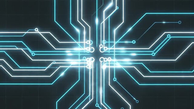 Abstract animation showing a stable continuous operation loop, representing reliability, consistency, and automated business workflows for modern digital systems and corporate use.