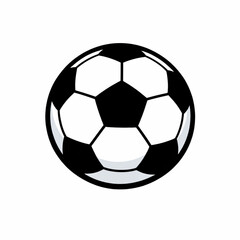 Fototapeta premium Classic black and white soccer ball icon for football tournaments.