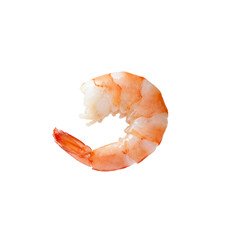 [Transparent Background PNG]Cooked shrimp with orange and white color for culinary use