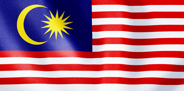 Malaysia National Flag Jalur Gemilang Symbolizing Unity and Sovereignty.