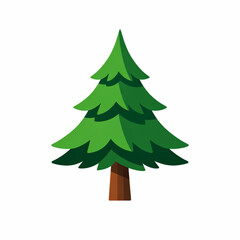 Minimalist pine tree illustration for camping and outdoor activities.