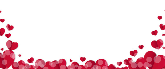 Valentines Day Border White Background